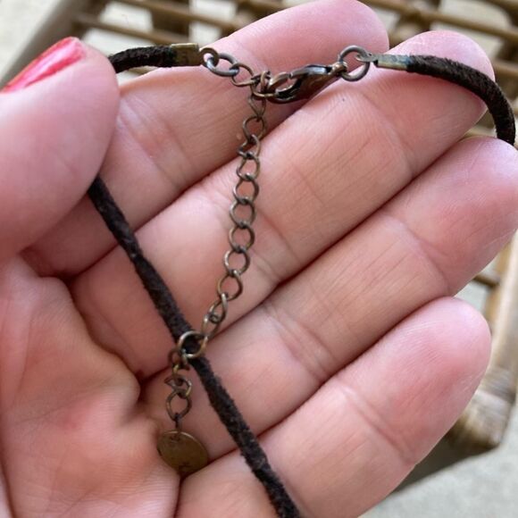 Boho Butterfly Rope Suede Metal Necklace - Picture 4 of 6